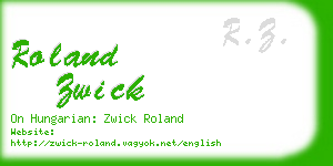 roland zwick business card